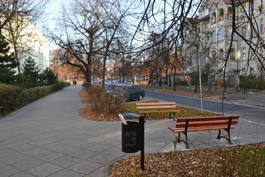  Ławki na wysokości Domu Studenckiego nr 2 