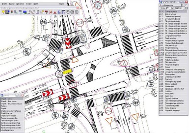 Jeden z bloków bazy danych WZDR  związanych z podsystemem Środków organizacji ruchu 