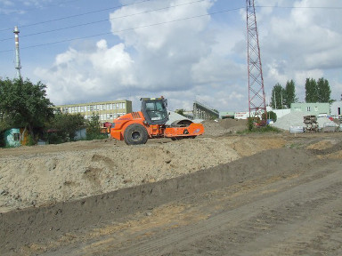 Formowanie nasypu do obiektu mostowego przy ul. Skłodowskiej-Curie