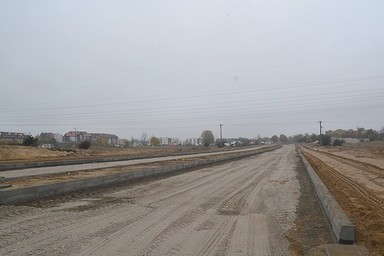 Widok dobudowanego fragmentu ul. Polnej od ul. Grudziądzkiej