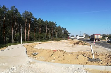 Zarys ronda – prace ziemne na skrzyżowaniu z ul. Włocławską